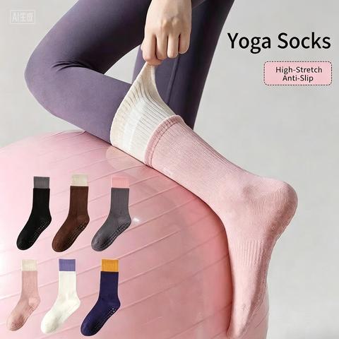 Pilates Yoga Barre - Calcetines unisex con agarre de poliéster,