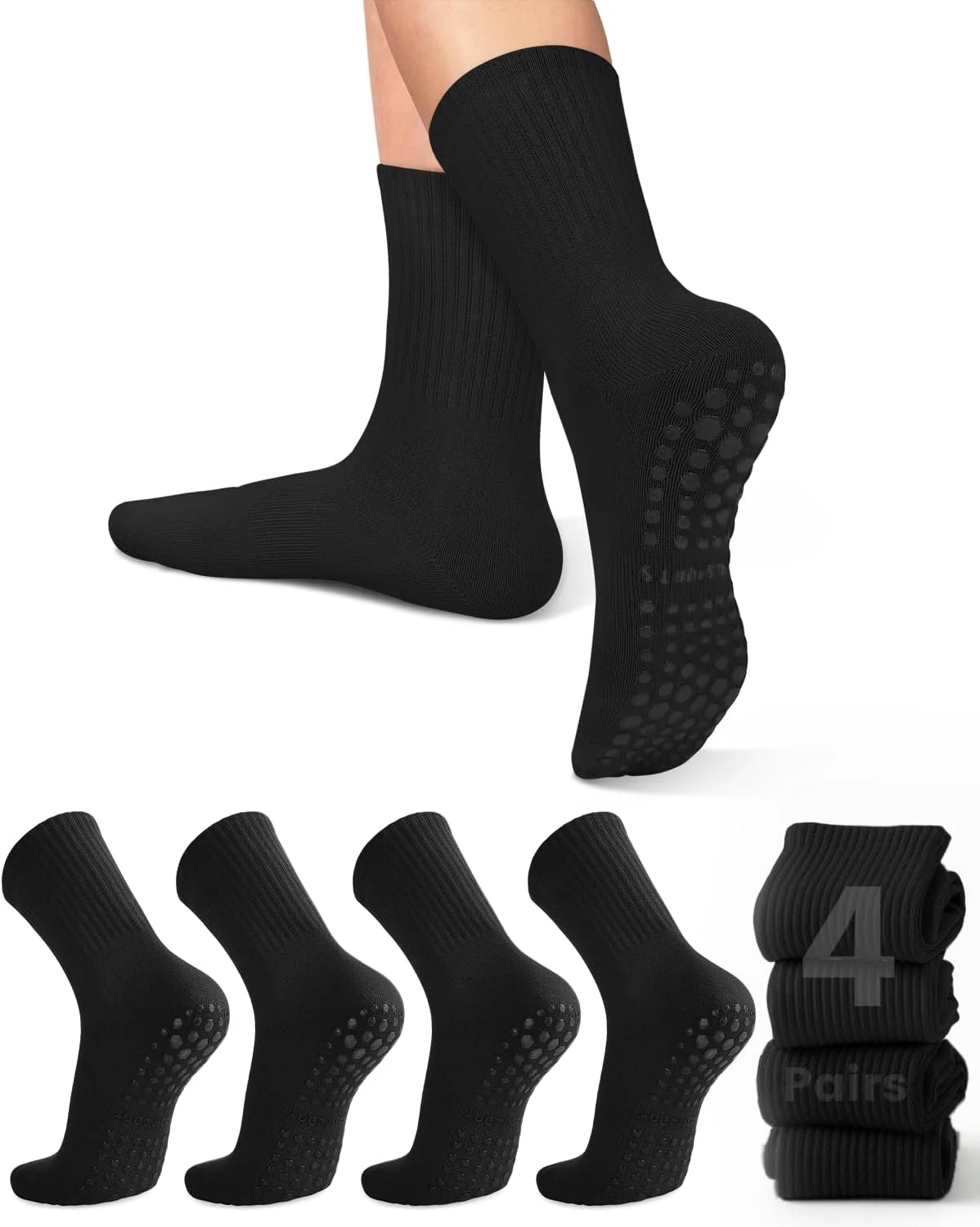 Yoga Pilates Yoga - 4 pares de calcetines de yoga