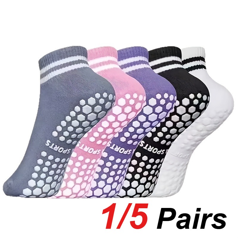 Yoga Pilates Yoga - 1/5 par de calcetines de silicona