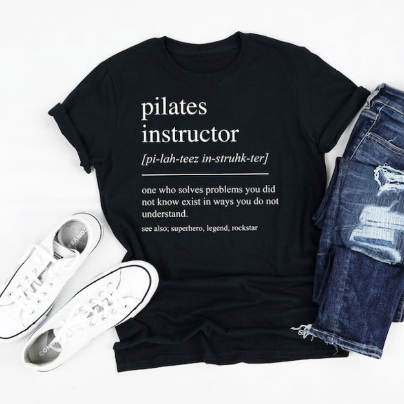 Pilates Yoga Instructor - Camiseta de algodón para Instructor de
