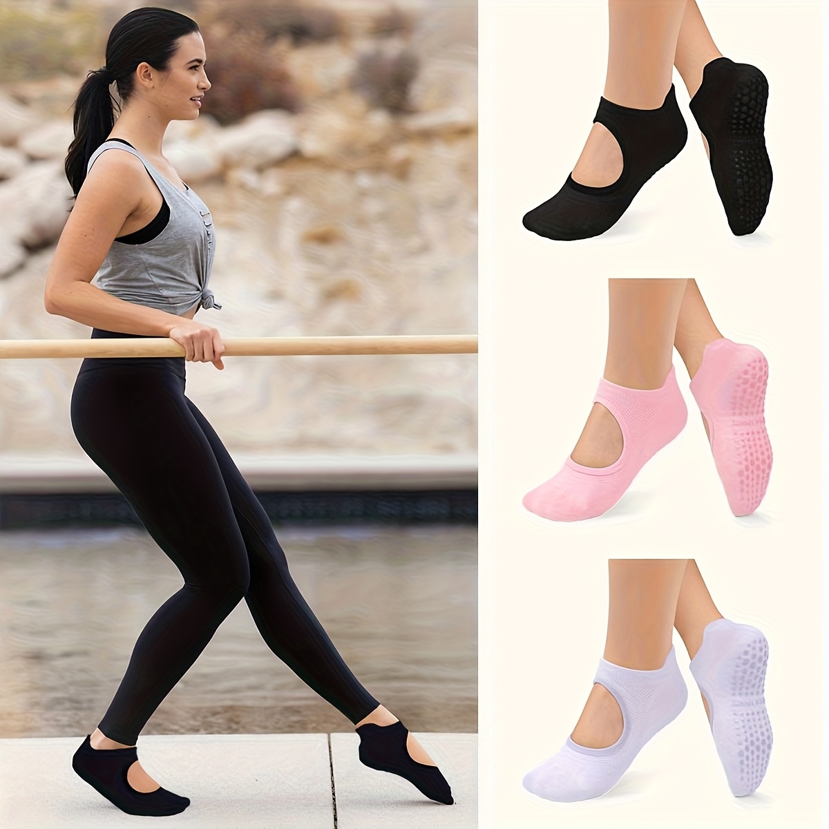 Calcetines antideslizantes par - Pilates Yoga Barre reseña y precio