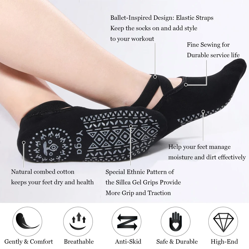 1 par de calcetines de yoga pa - Pilates Yoga Barre reseña y precio