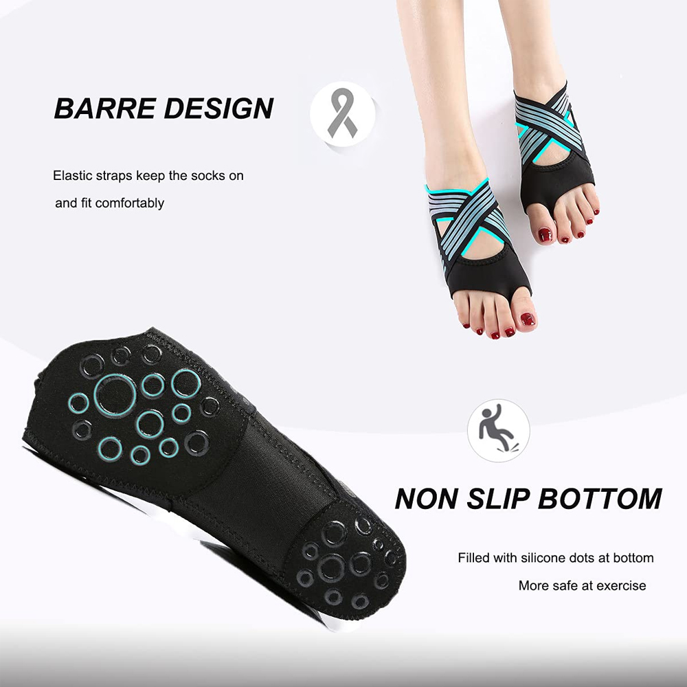 1 par de calcetines antidesliz - Pilates Yoga Barre reseña y precio