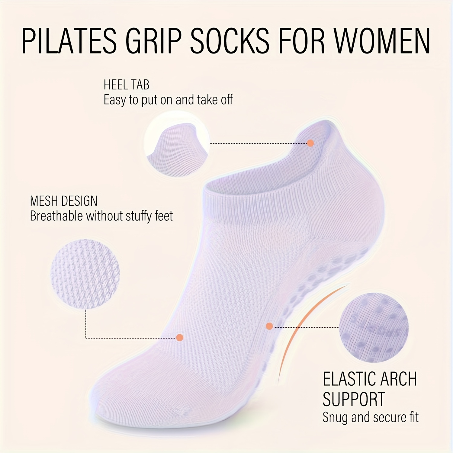 1 Par de Calcetines Antidesliz - Pilates Yoga Barre reseña y precio