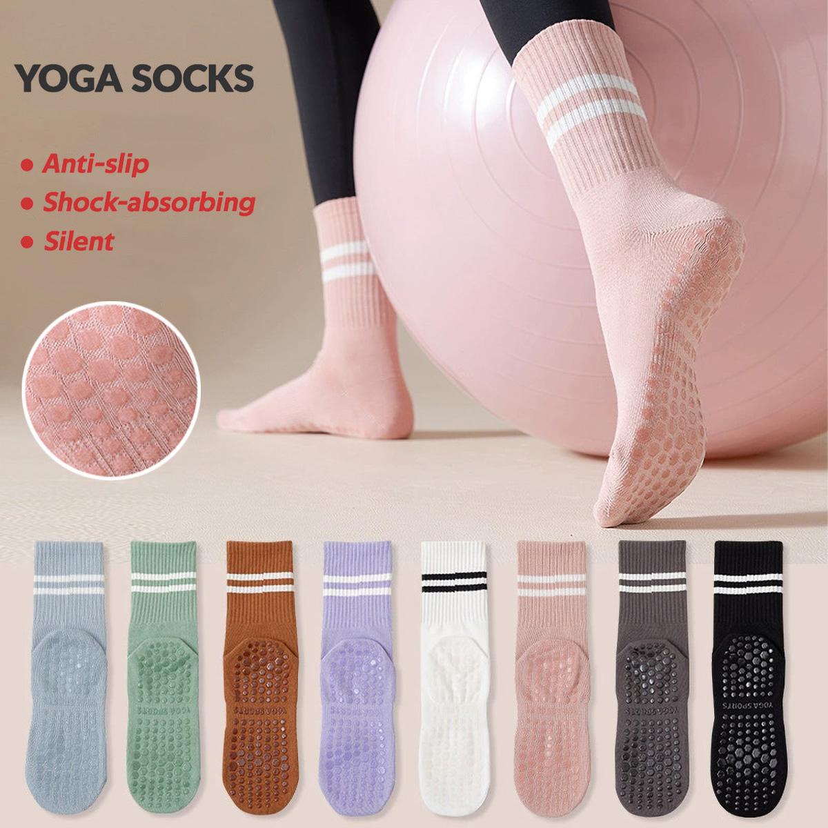 3 pares de calcetines largos d - Pilates Yoga Barre reseña y precio